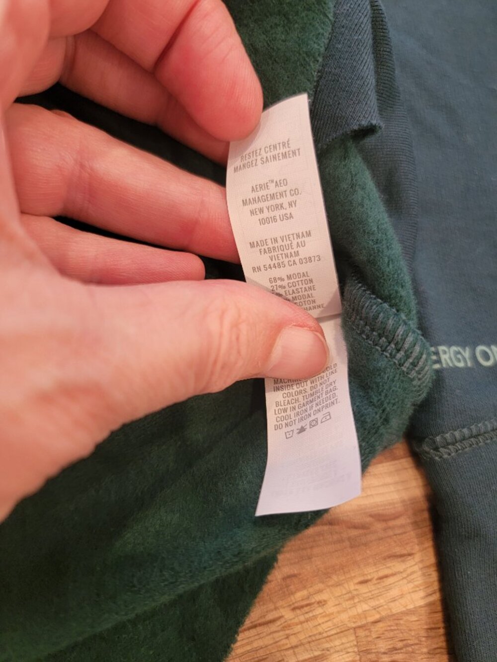 Offline by Aerie Green Round Hem Boxy Relaxed Fit Turtle Neck Fleece Top - Picture 11 of 12